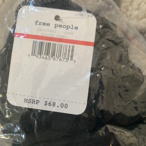 NWT Free People Show Off Bodysuit in Black Combo - Picture 6 of 6